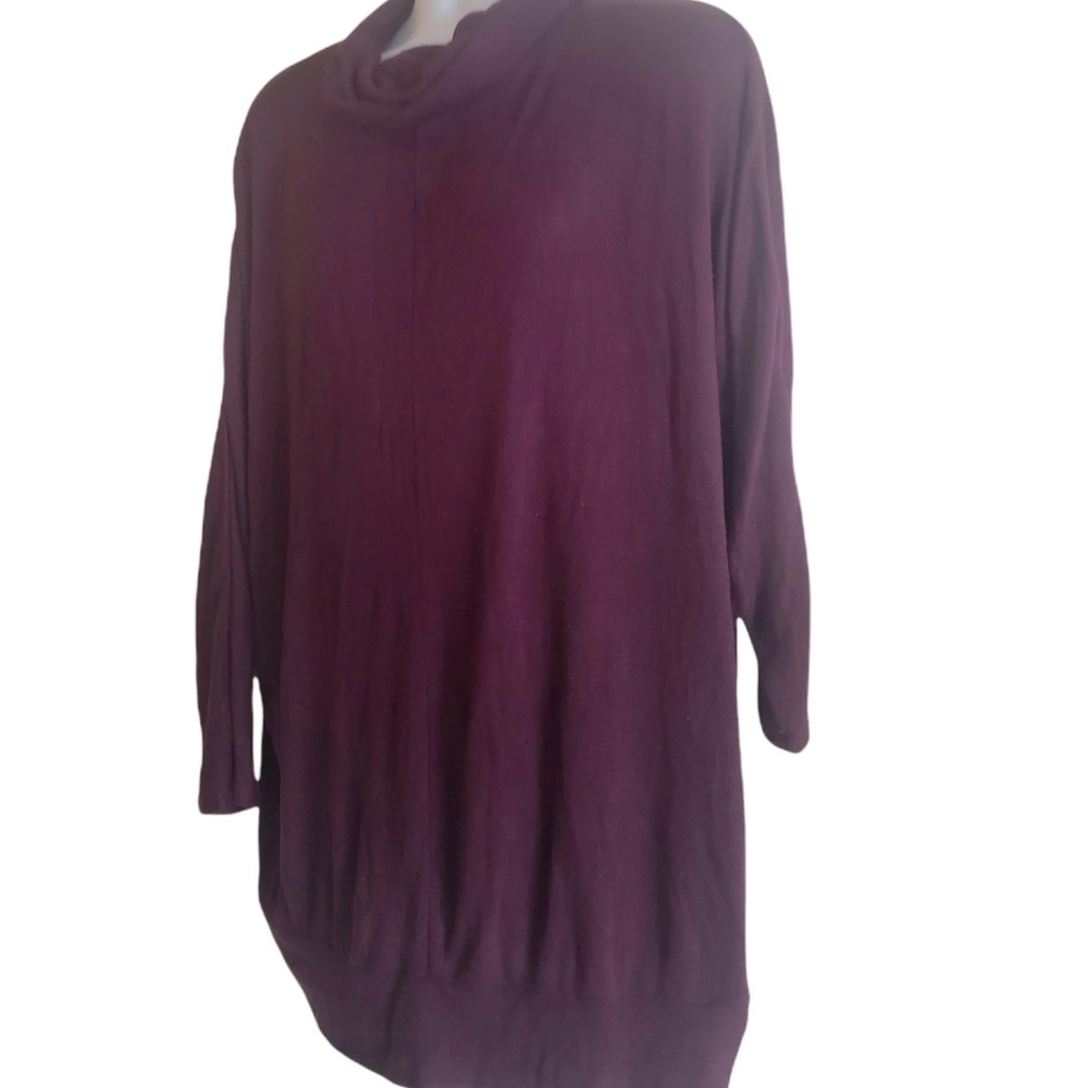 Lane Bryant Maroon Plus TUNIC KNITTED SWEATER - Picture 5 of 8